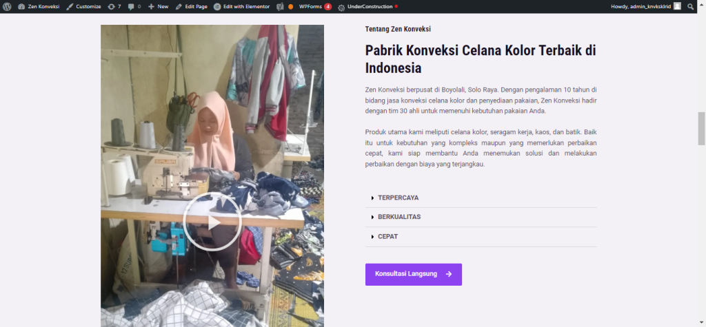 Zen Konveksi Celana Kolor Indonesia